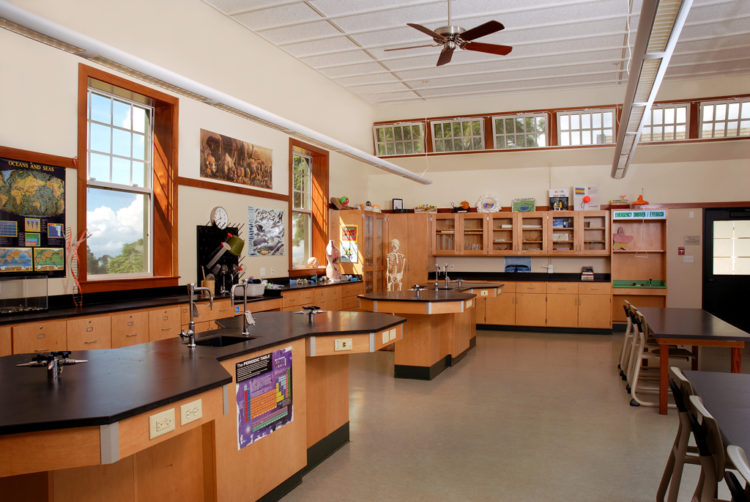 Seabury Hall interior science